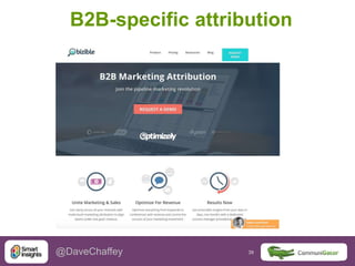39 39@DaveChaffey
B2B-specific attribution
 