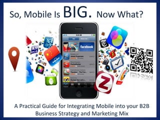 So, Mobile Is       BIG. Now What?




 A Practical Guide for Integrating Mobile into your B2B
          Business Strategy and Marketing Mix
 