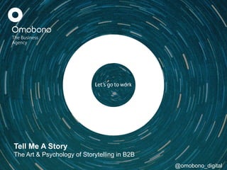 Tell Me A Story 
The Art & Psychology of Storytelling in B2B 
@omobono_digital 
 