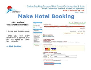How to use our online booking system on B2B page www.JewelBooking.com