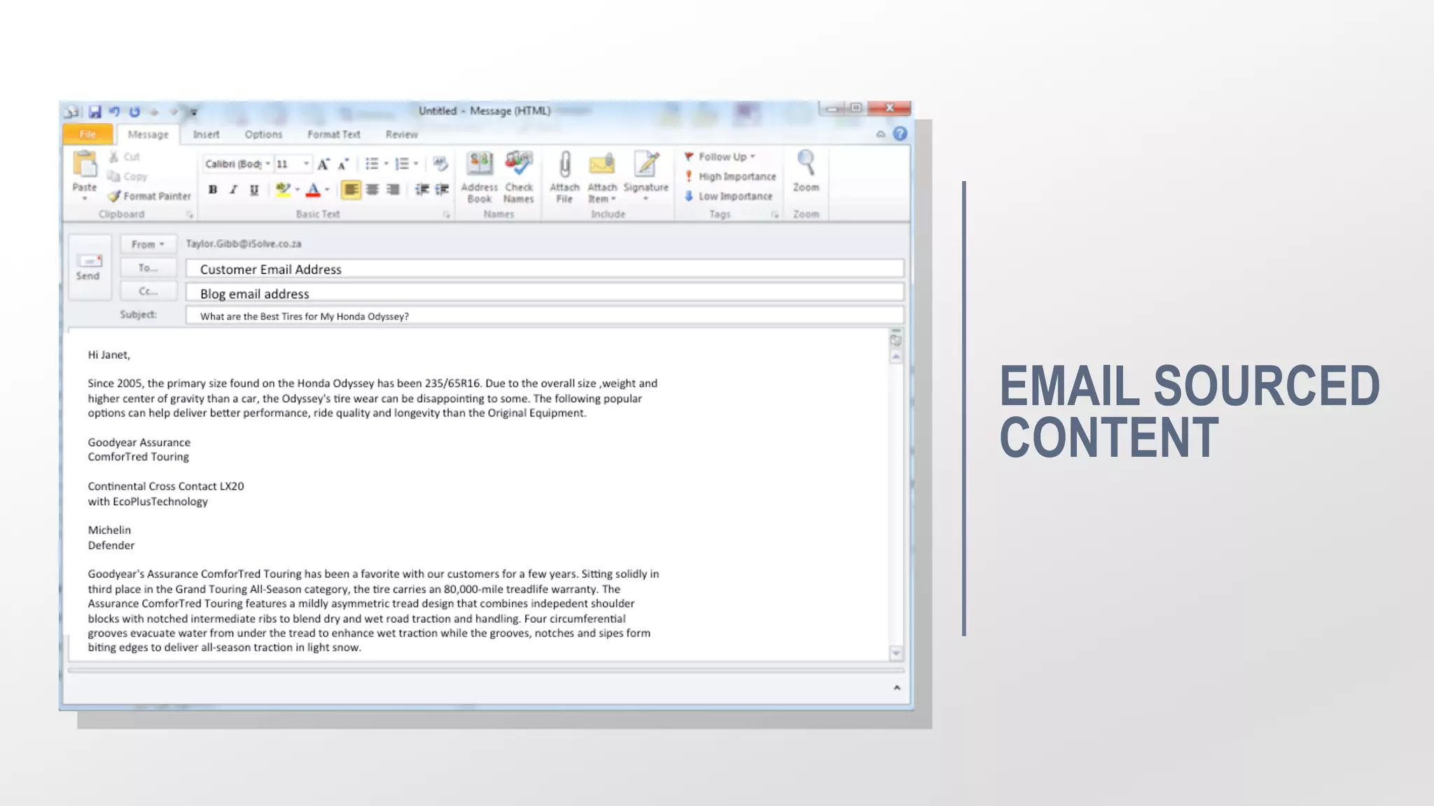 Copyright © 2014, Oracle and/or its affiliates. All rights reserved.39
EMAIL SOURCED
CONTENT
 