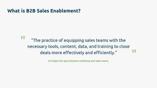 B2B Sales Enablement and the Role of CRM | PDF