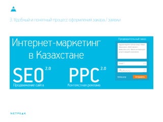 3. Удобный и понятный процесс оформления заказа / заявки
 