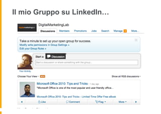 Il mio Gruppo su LinkedIn…
 