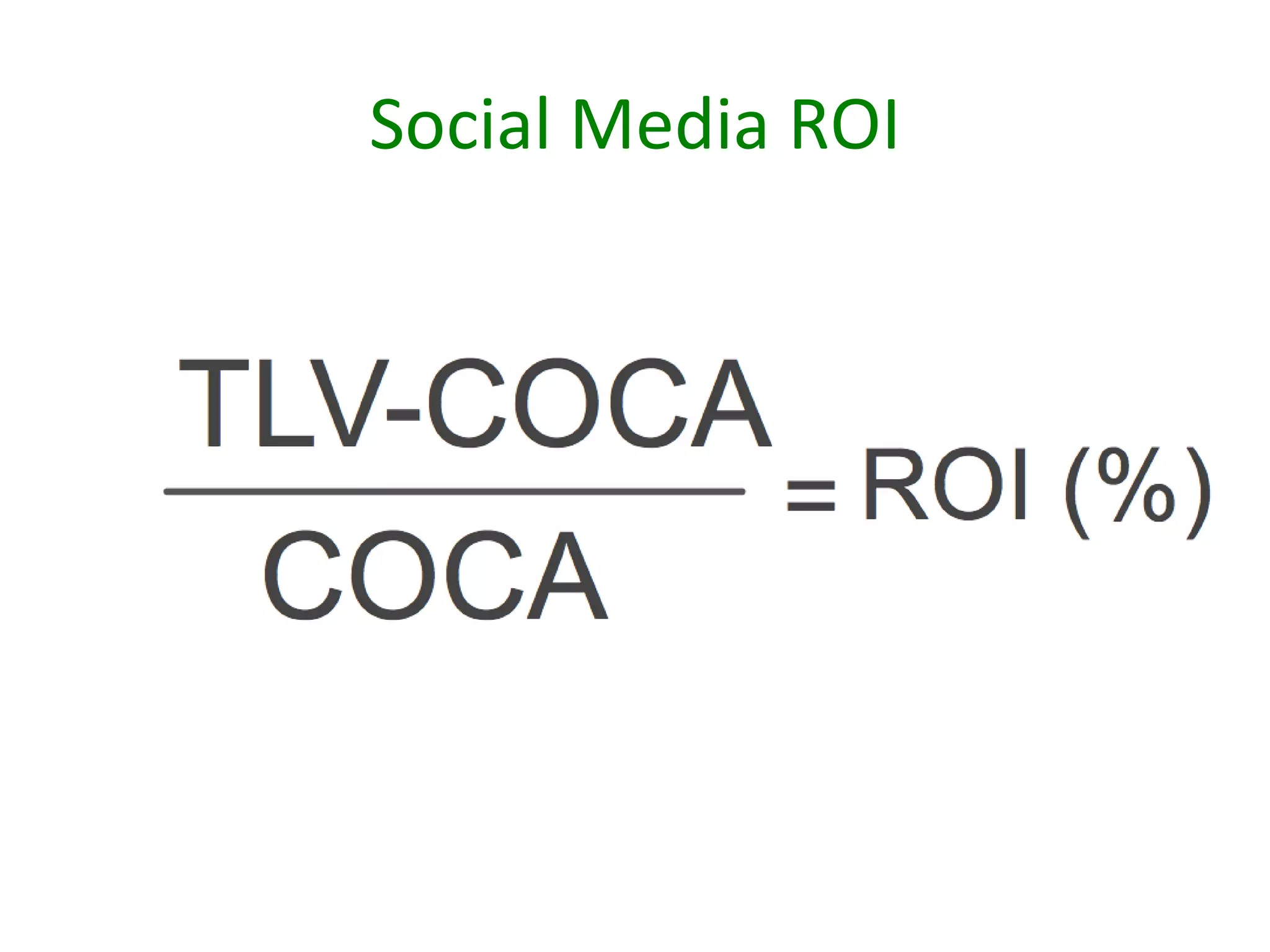 Social Media ROI
 