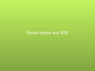 Social media and B2B 