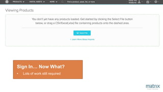Sign In… Now What?
• Lots of work still required
 