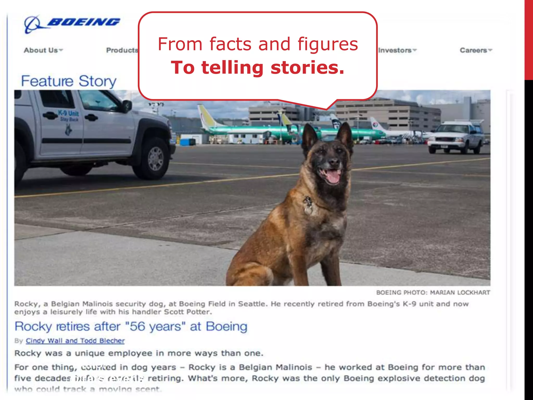 From facts and figures
               To telling stories.




Twitter:
@rafstevens
 