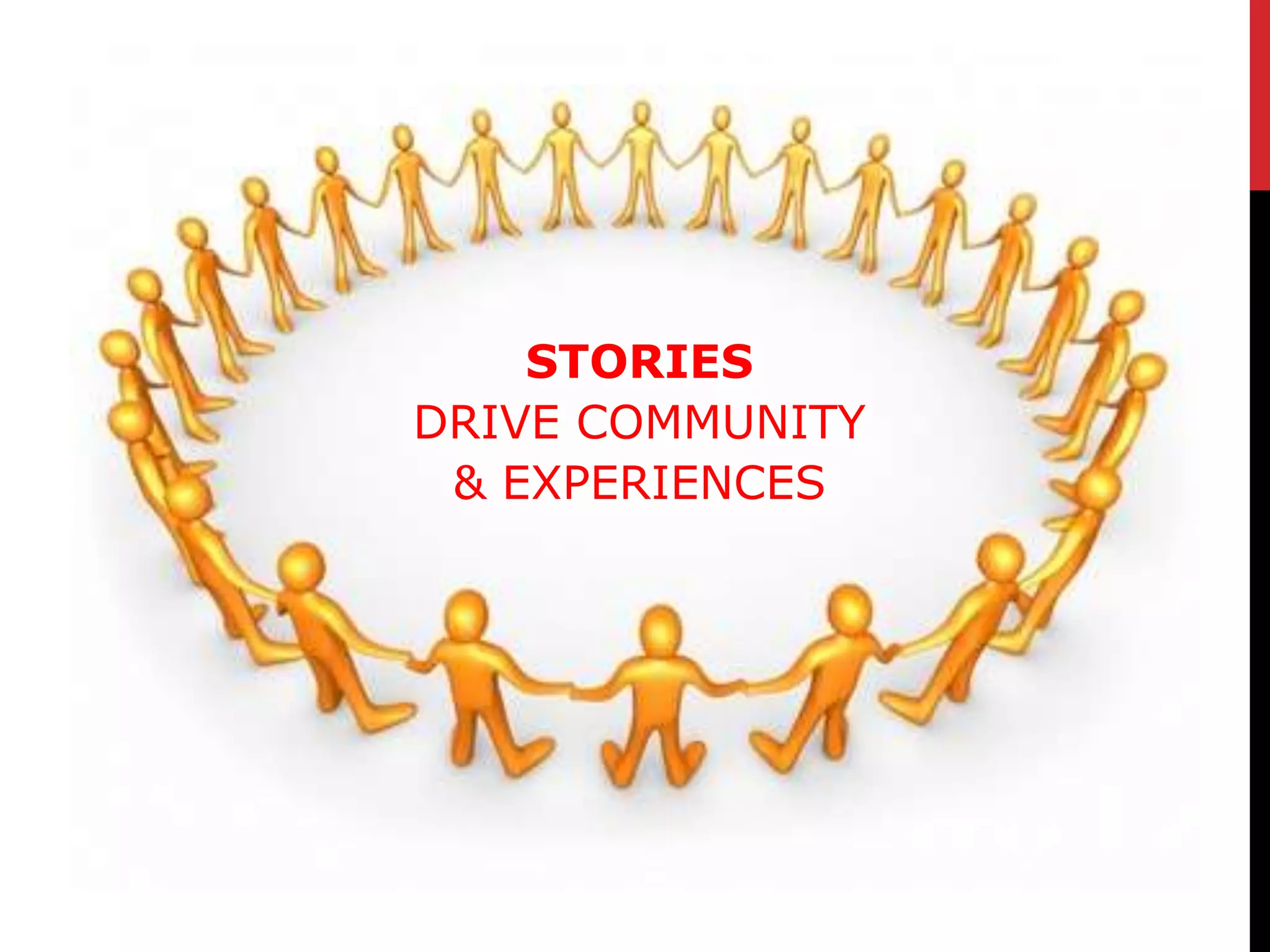 STORIES
DRIVE COMMUNITY
 & EXPERIENCES
 