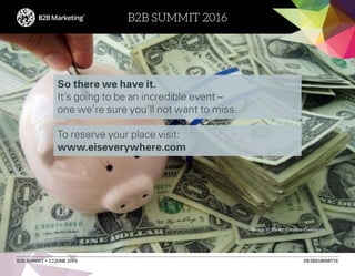 B2B Summit 2016 - Finance industry 