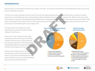 B2B Technology Content Marketing: Benchmarks, Budgets and Trends - North America