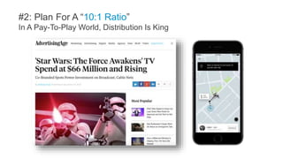 #2: Plan For A “10:1 Ratio”
In A Pay-To-Play World, Distribution Is King
 
