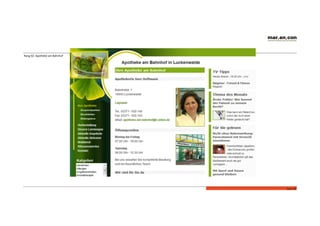 Seite	
  34	
  
Rang	
  02:	
  Apotheke	
  am	
  Bahnhof	
  	
  
 