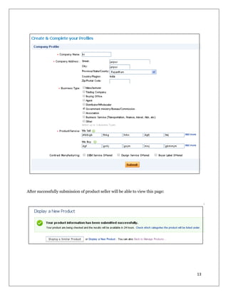 13
After successfully submission of product seller will be able to view this page:
 