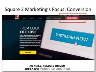 Square	
  2	
  Marke+ng’s	
  Focus:	
  Conversion	
  
 