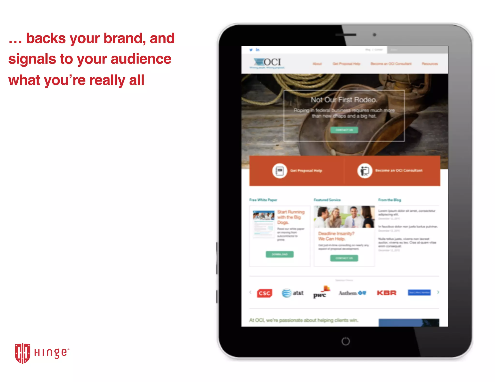 … backs your brand, and
signals to your audience
what you’re really all
 