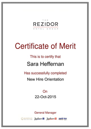 Sara Heffernan
New Hire Orientation
22-Oct-2015
 