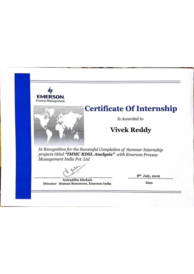 internship emerson certificate internship emerson certificate