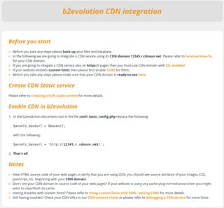 How to set up CDN integration for b2evolution 