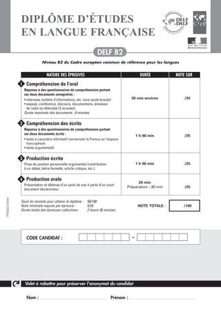 Delf B2 Exemple2 Candidat