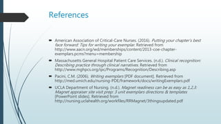 writing a clinical exemplar | PPTX