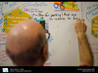 Mayor Martin J. Walsh
Boston Transportation Department
Southern New England APA
September 24, 2015
 