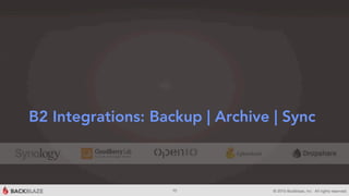 Backblaze B2 Cloud Storage Overview | PDF