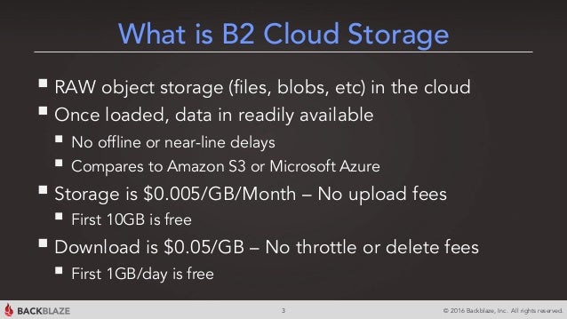 Backblaze B2 Cloud Storage Overview