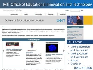 MIT Office of Educational Innovation and Technology




                                     OEIT Areas
                  ...