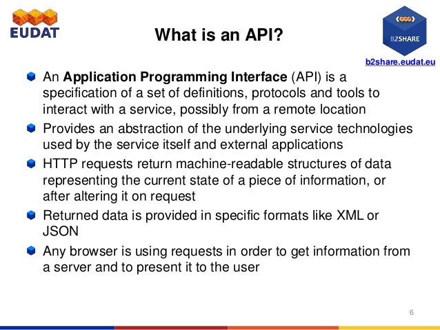 B2SHARE REST API - New ppt available at https://www.slideshare.net/EU…