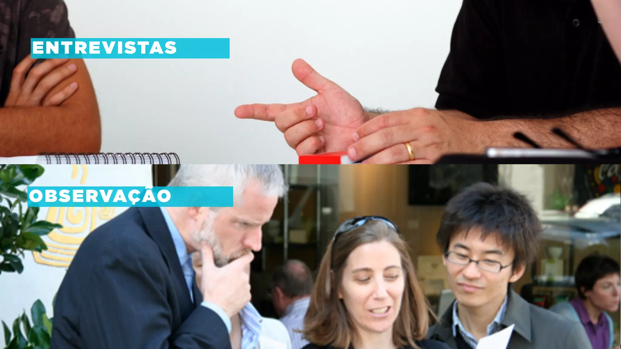 ENTREVISTAS
OBSERVAÇÃO
 