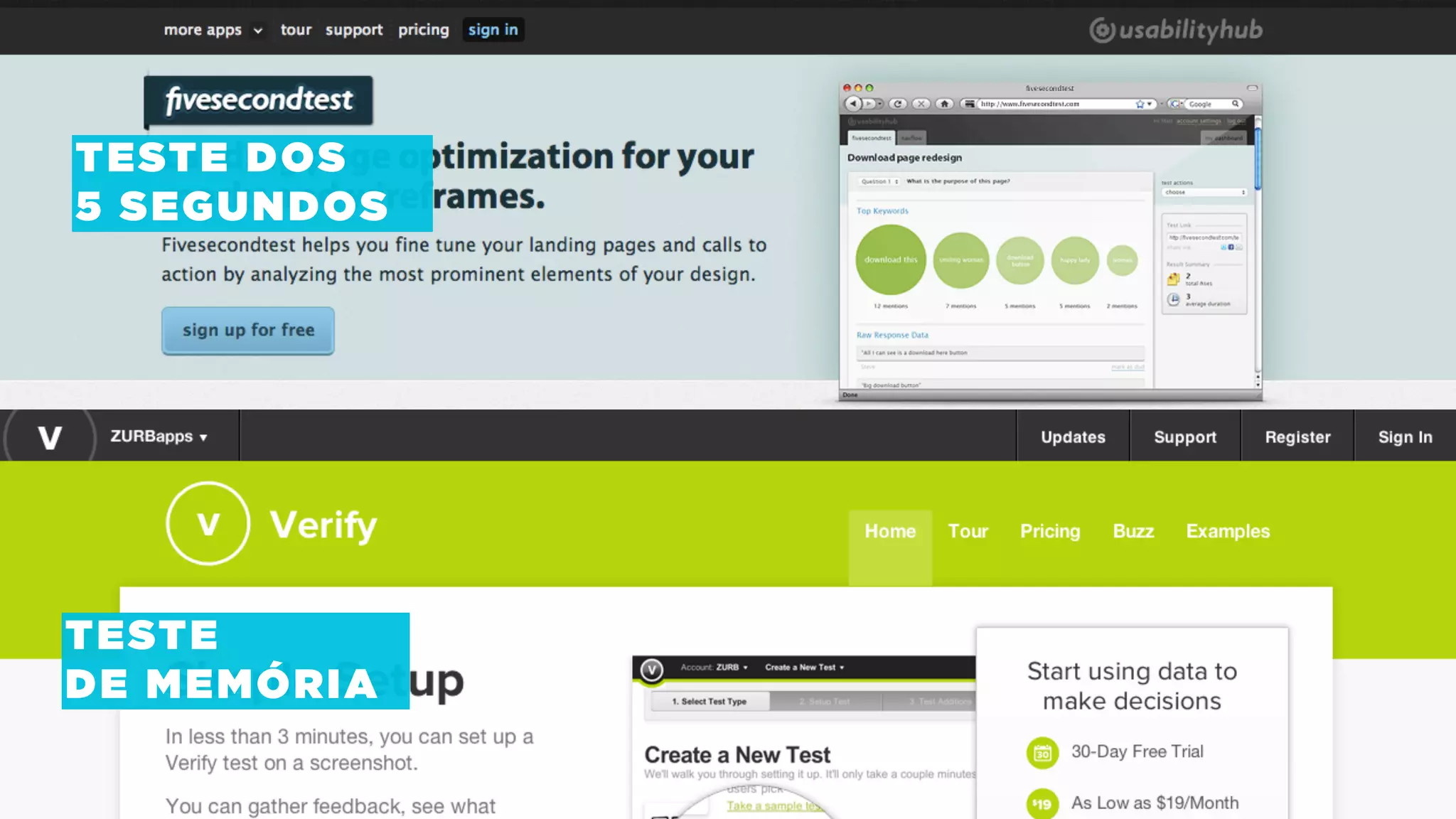 TESTE DOS
5 SEGUNDOS
TESTE
DE MEMÓRIA
 