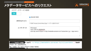メタデータサービスへのリクエスト
IPアクセス アプリケーション デバイスリード
 
