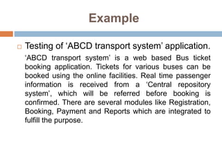 Abcd Testing Example Software testing Report | PPTX