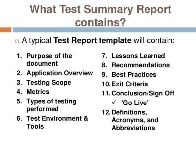 test closure report template software testing report test closure report template software testing report