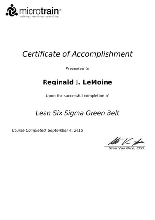 LSS Cert of Accomplishment