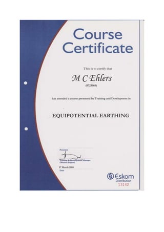 Equipotential earthing