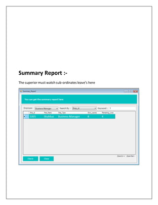 Leave Management System Documentation | DOCX