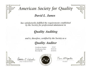 ASQ Quality Auditor Certification