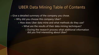 UBER Data Mining | PPTX