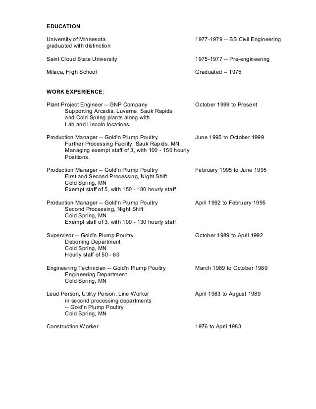 Distinction on resume