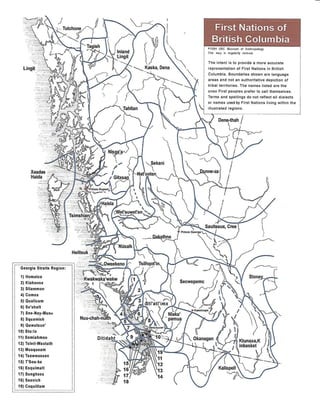 Map of First Nations of BC