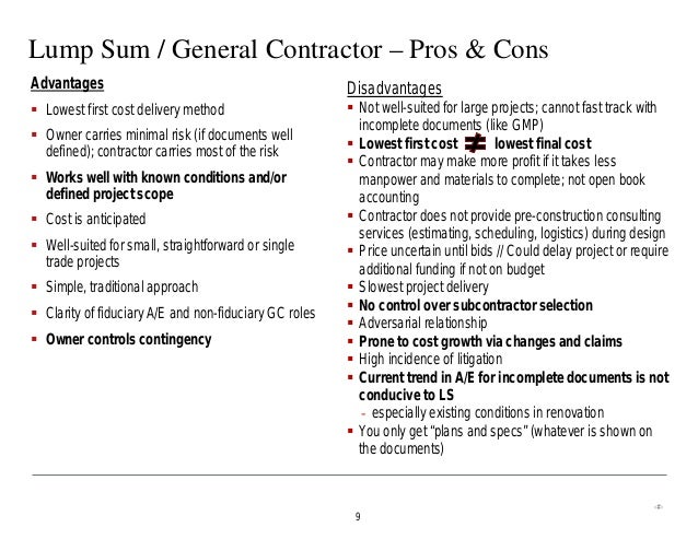 generic comparing different construction delivery methods aug 201 generic construction contract