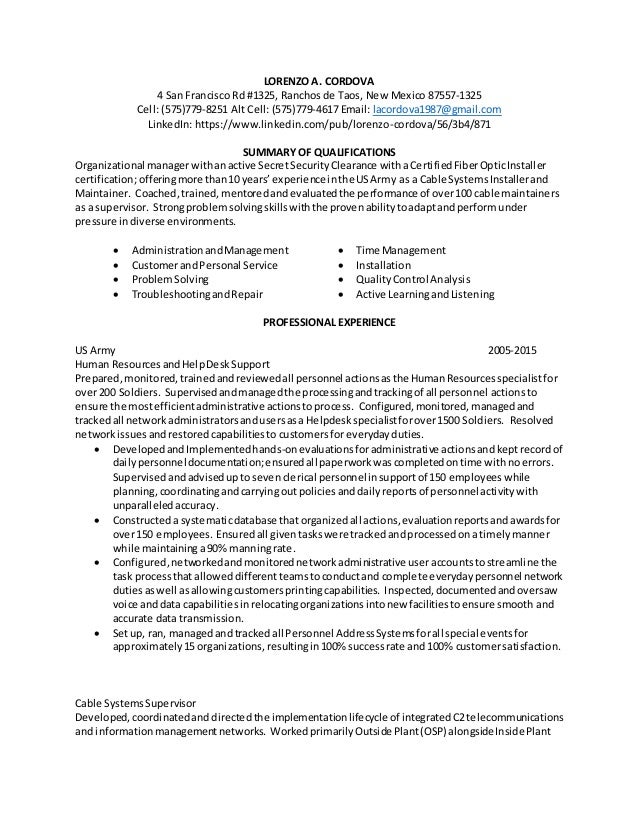 cable installer resume under fontanacountryinn com cable installer cover letter