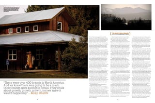 162 163
Mervin Manufacturing employs over 180
people at its Sequim,WA (population: 6,606)
factory, with three shifts handcrafting boards
nearly 24 hours a day. Recently, the company
opened an office in the Freemont area of
Seattle, which houses another 20 employees
and one mini-ramp. Although Mervin is a global
business, operating its European hub out of
Prague with reps and agents in nearly every
country worldwide, its heart and soul remain
in the Pacific Northwest.
	Norm Nelson, Efficiency and EnvironMEN-
TAL Dude (his official title—it’s on his business
card) is going on 17 years at Mervin. Originally
from the East, Nelson sports a thick beard and
looks most comfortable in a pair of shorts and
Sorels. He boasts a love for salmon fishing
that’s found him completely at home here.
He’s the guy who keeps a pocketknife at the
ready and can damn well fix anything with it.
	Nelson believes in community. So when
the local college approached Mervin, one of
the top employers in the area (the town
named a road in the company’s honour), to help
create a composites program at the school,
he jumped at the opportunity. He now sits on
the curriculum-forming board.
	 “The program will teach kids, or retrain
displaced workers from the logging industry or
wherever else, so they can then find employ-
ment,” he says. “We can move it on down the
line and bring up everybody. It’s not just about
stockholders or certain little parts, it’s about
bringing everybody up at the same time.
	 “We feel like we’re part of the community,”
he continues, “So we need to function as a
part of that community.We need to be actively
involved.We need to be hiring people from
the community, investing in the community,
and they’ll invest in us.”
	 But keeping everything in-house has its
strategic advantages, as well.
	 “We can go from an idea to a prototype to
actually riding on the hill in a day or two,” Nelson
says. “Then, if we like it, we can make 72 of
these boards a day.We have our own wood core
shop, our own presses, our own side sanding
machines, our own tooling for all the presses;
so if we want to try something different, like an
asymmetric core with a couple different species
of wood, we can do all that.We can control every
part of the puzzle.”
	Nelson has given hundreds of tours of the
Mervin factory over the years, and he’s still
taken aback by the reaction to the plant.
	 “Whether it’s somebody who’s toured a
bunch of factories, somebody who’s been in the
industry, or somebody who’s never seen any
sort of factory—snowboard or otherwise—it’s
always interesting to hear all the different per-
spectives, like, ‘I thought it would be noisier, or
dirtier, or smellier.’ But the biggest thing I hear is,
‘I can’t believe how much handwork is involved.
I didn’t realize how many people touched it.’ It
really is handmade.There are no robots.”
	 “Wecanactuallybuildonanideawithouthaving
abigtoolingcharge,”addsSaari.“Itdoesn’tcostus
$20,000totryanewsnowboard.Sothatopens
adoorthat’sclosedtoalotofpeople.Onceyou
openthatdoor,youcanhavealotoffun.
	 “Keeping our manufacturing at home,
keeping it local has always been really impor-
tant to us,” Olson says. “A few years ago, no one
really cared when we said, Handmade in the
USA. It just really wasn’t that much of a selling
point when there wasn’t a focus on outsourcing.
Now, with the economic downturn, it’s all of a
sudden been in the spotlight, and for anyone
that makes their product at home in North
America, it really does help sales.”
	In the late ’90s, as the majority of snowboard
brands—if they hadn’t already done so—start-
ed moving production to China, Mervin resisted
the pressure.
	 “Iremember havingsomemagazinescomeby
for interviews,”recallsOlson. “Andthey’dlookat
usandgo, ‘Areyouguyscrazy?You’renotsending
your productoffshoretothesecheaper labour
markets?You’regoingtogooutofbusiness.’”
	 But for Olson, letting go of production just
wasn’t what Mervin was about.
	 “It was more than the pride of making it here
in America. I do love that, but in that era when
everyone was going offshore, it wasn’t like I was
clinging to, ‘Yeah, let’s make ’em here, because
it’s made in America.’That’s cool, and I appreci-
ate that, but the real reason was that we like
to make our own boards.We really, really love
making every type of board.”
	Saari alsosaysthedecisiontokeepitdomes-
ticstemslessfromnational prideandmorefrom
anintrinsicneedtobeintimatelyconnectedto
theproduct, andthefreedomtotinker.
	 “We’ve had a lot of pressure over the years
to build things in China,” says Saari. “But, for
us, it really just wasn’t part of our program.We
aren’t a marketing company.We started as a
board-building company that physically builds
boards, and that’s what we still are today,”
he continues. “Rather than go to China, we’ve
just worked harder to be more efficient in our
factory, to buy our materials more efficiently,
to run a tighter ship here.
	 “It always has a cost, but we only sell to the
one part of the market,” he explains. “We sell to
the high-end part of the market because that’s
where we fit price-wise and brand story-wise
and quality-wise.We don’t touch the bottom
part of the market, where a lot of the Chinese
boards end up.That’s usually a tough market;
it’s really competitive and there’s not a lot of
margin.We decided we’d rather be smaller, do
lower volume, but make money on each board
and be able to do it ourselves.”
	 Mervin dabbled in making boards in China
once, when demand for product outgrew its
output capabilities, admits Saari, “but it turned
out nobody wants boards from us built in China,”
he says. “They looked at us like, ‘What are you
guys doing?’ So no one even bought one.”
	Iftherewasany lingeringdoubtMervin’sdeci-
siontokeepitsoperationdomestichasmoreto
dowiththeDIYethoscoursingthroughSaariand
Olson’sDNAthangoodol’fashionedAmerican
pride, one needonly lookatthestickeradorning
everyboardthatleavestheMervinplant.
	 “For import/export we had to have ‘Made in
the USA’ stickers on our boards,” explains Olson.
“Shortly after George Bush stole the election
in 2000, I remember walking into our purchas-
ing department in Seattle and asked, ‘Can we
change that to “Handcrafted Near Canada”?’
I drew up the sticker, and from that point on
we’ve been Handcrafted Near Canada.”
	 “We have a big kitchen here where we can
cook up snowboards,” Saari continues. “And
we’ve developed a culture in the shop, where if
someone gets an idea, it doesn’t get shut down.
It doesn’t matter who it is.There’s just a joy in
going, ‘Hey, we’ve got an idea. Let’s build it.’ I
think that’s what we all still get off on: having a
new idea, or working with a team rider if they’ve
got an idea, and going, ‘Oh, yeah, let’s build on
that, let’s do it.’That’s still the joy that keeps
Mike and I coming to work every day.”
“There were over 400 brands in North America.
And we knew there was going to be a crash.
Other brands were kind of in denial. They’d talk
about growth, growth, growth, but we knew it
wasn’t happening.” —Mike Olson
THE BIG KITCHEN IN SEQUIM
LASTSTOP FOR DOWN HOME COOKING
The office where Saari and Olson punch the
clock is filled with memorabilia, dog-eared
magazines, frayed snowboard bags, and
framed and fading advertisements from
years gone by.
 