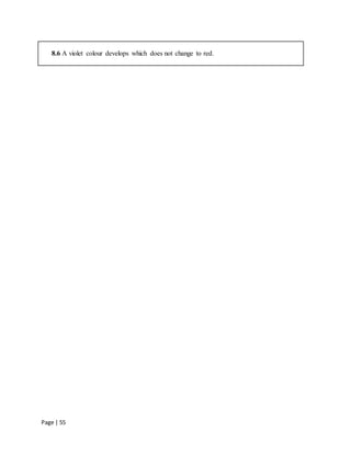 Page | 55
8.6 A violet colour develops which does not change to red.
 