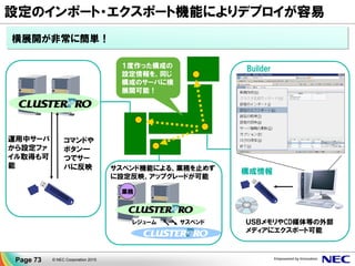 9. その他の導入事例
© NEC Corporation 2015Page 73
 