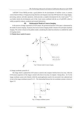 The Technology Research of Camera Calibration Based On LabVIEW | PDF