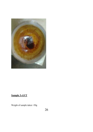 26
Sample 3-AVT
Weight of sample taken =50g
 