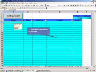 … the ability to record
expenses …
… the ability to record
expenses …
 